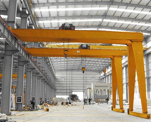 BMH semi-gantry crane with wire rope electric hoist