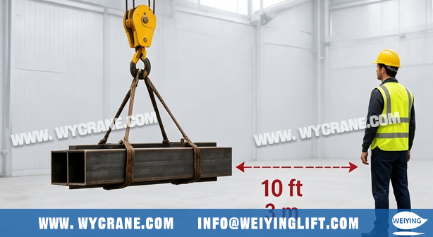 Maintain a 10-Foot (3-Meter) Safety Distance From Suspended Loads